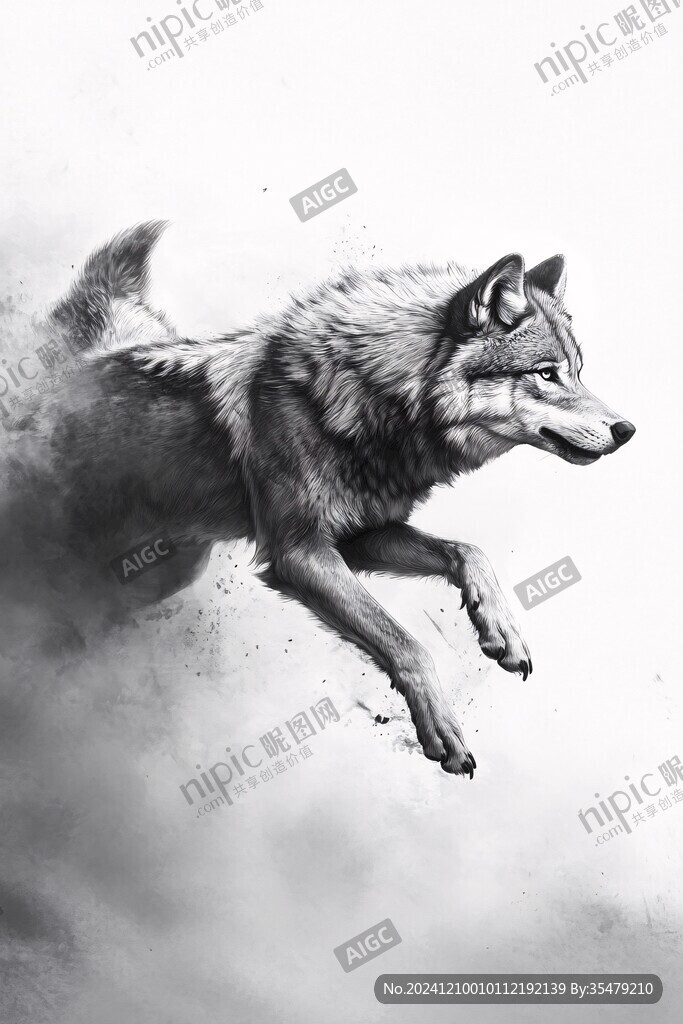 狼包裝插畫