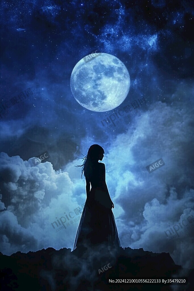 藍月夜夢幻唯美奇幻
