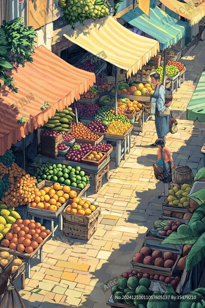 水果店插畫