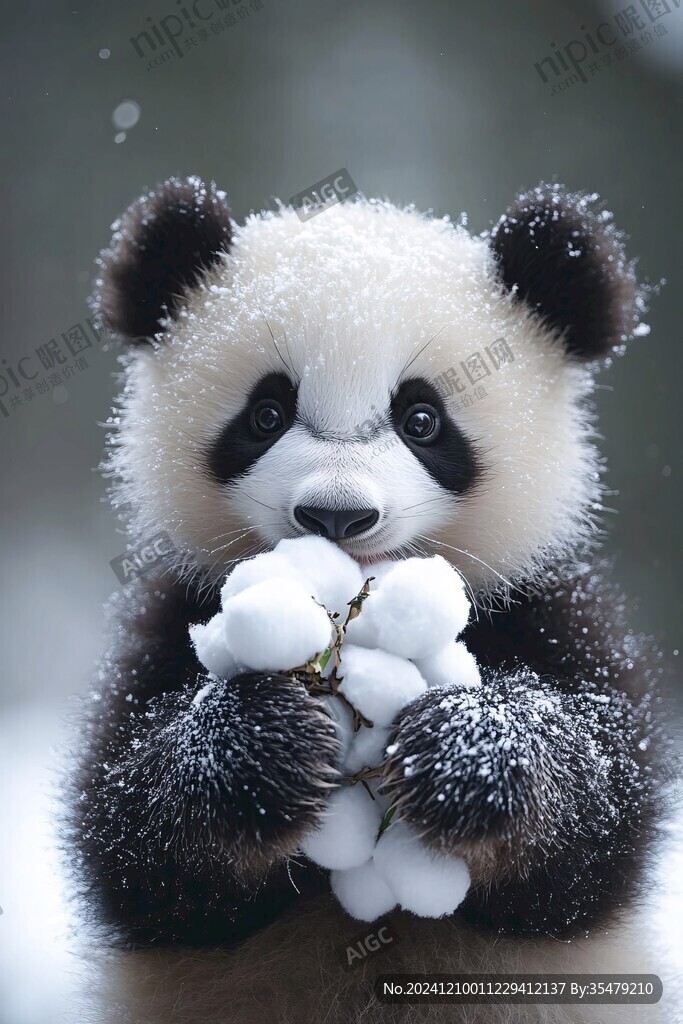 雪地大熊貓