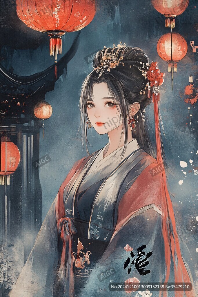 古風美女過年