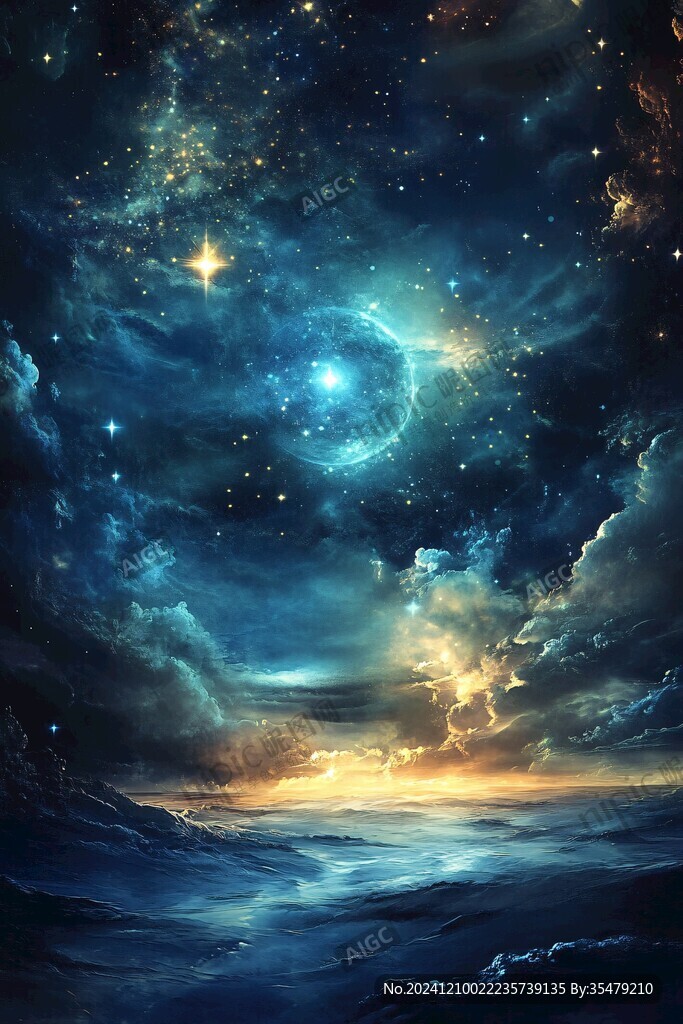 豪華大氣星云裝飾畫