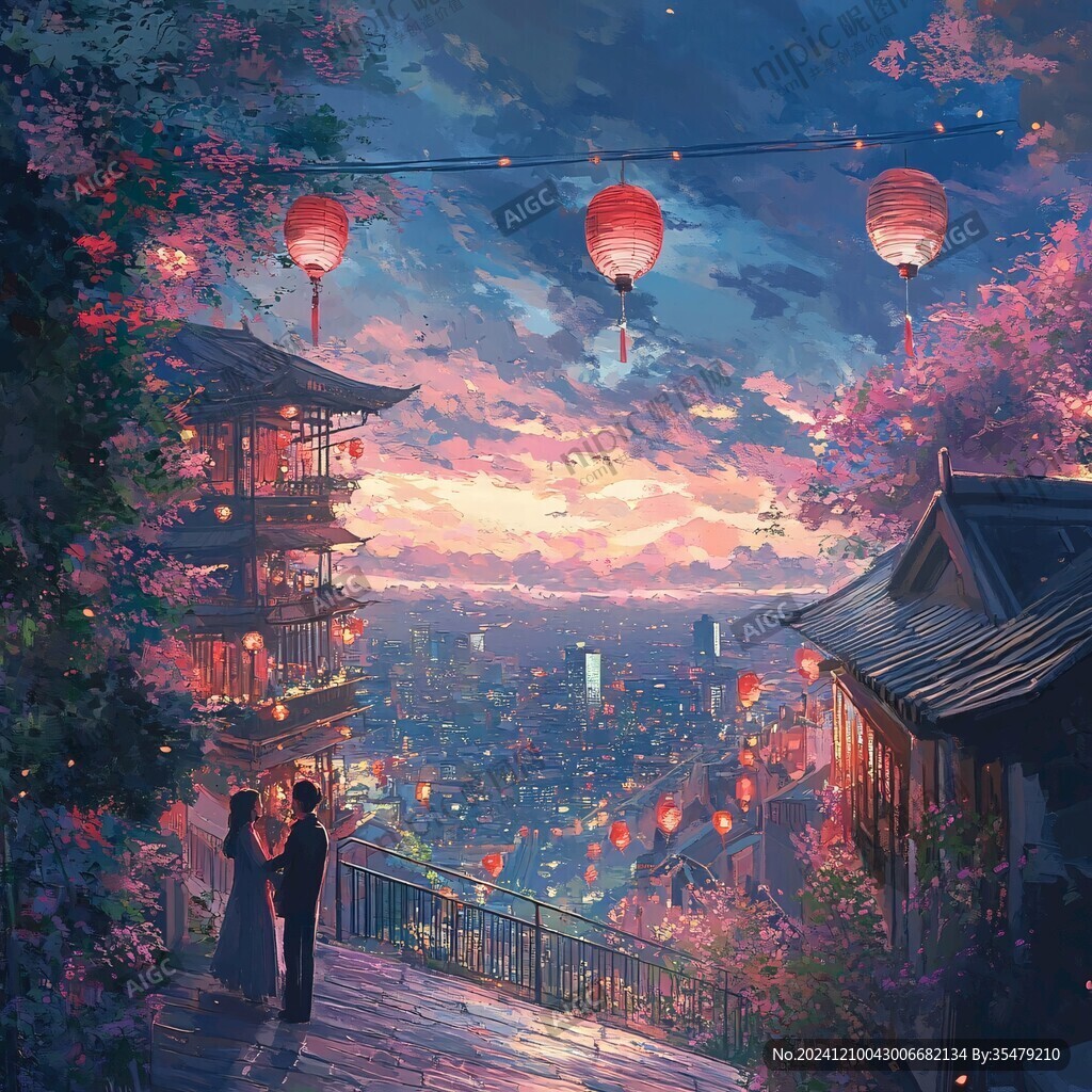 插畫唯美浪漫