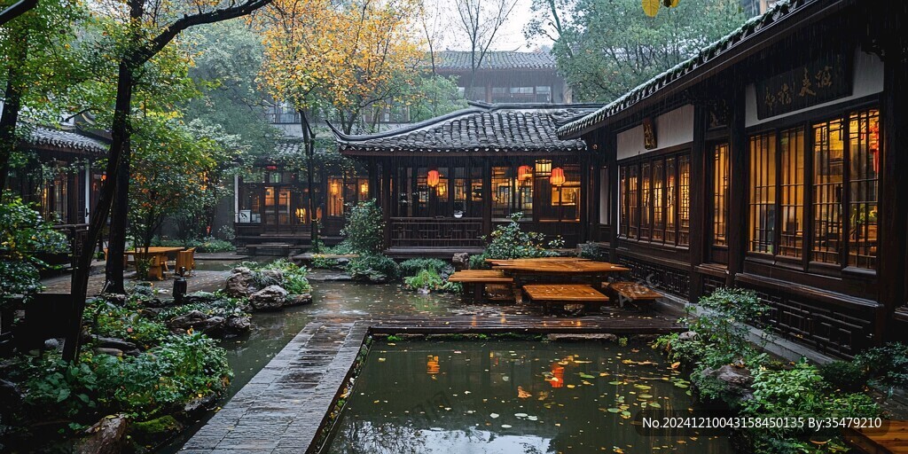 秋雨園林