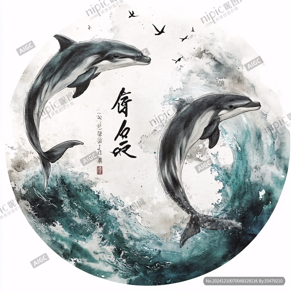 海豚創(chuàng)意插畫
