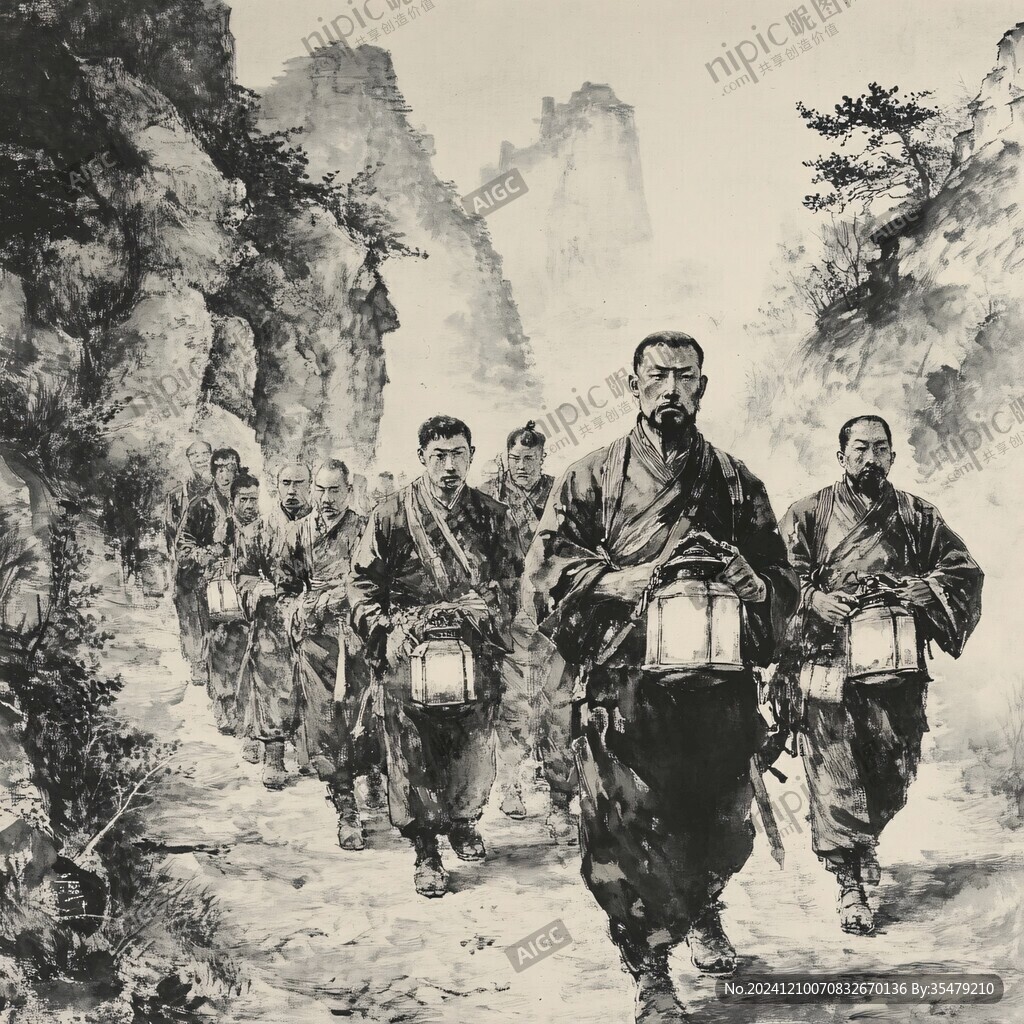 流民翻越秦嶺