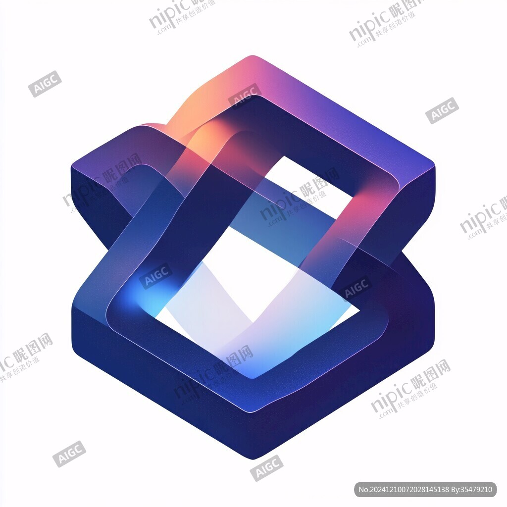 漸變插畫logo