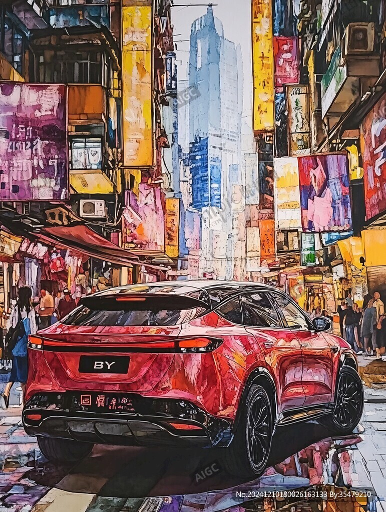 粵港澳城市水彩