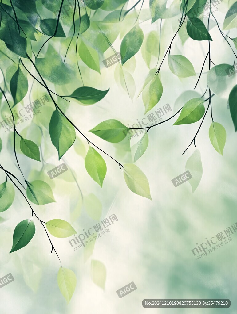 嫩樹(shù)葉背景素材
