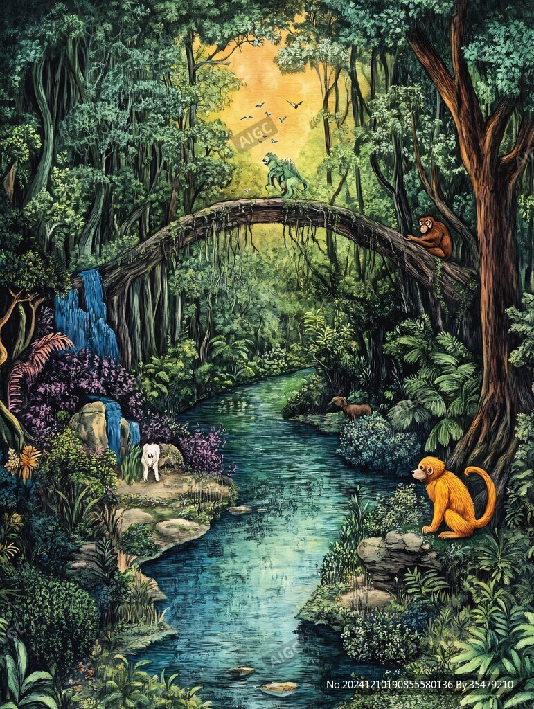 奇幻森林插畫