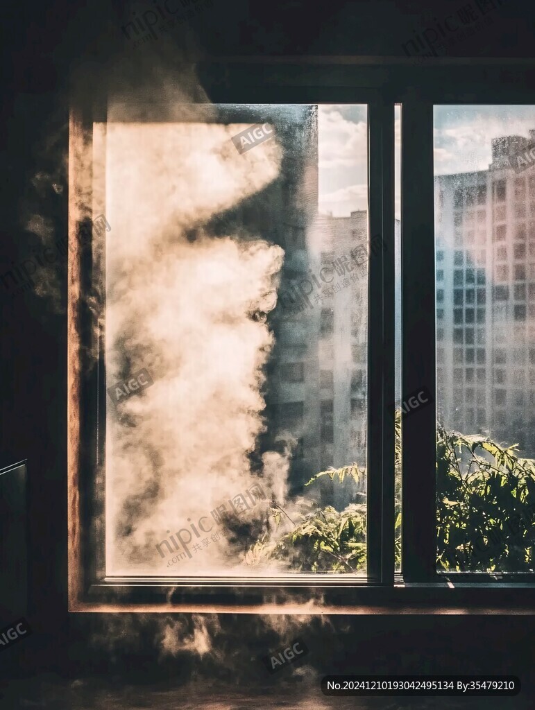 炎熱的窗外