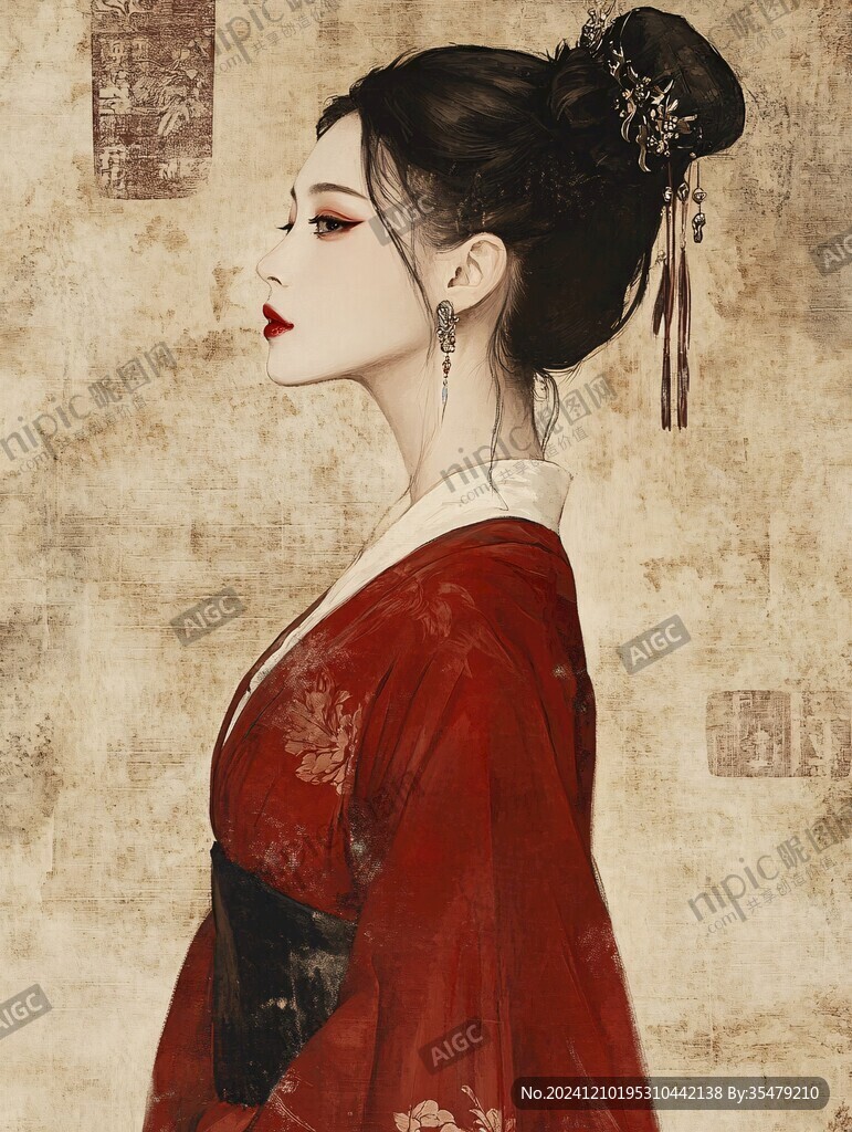 红衣少女设计古风 红衣少女设计古风