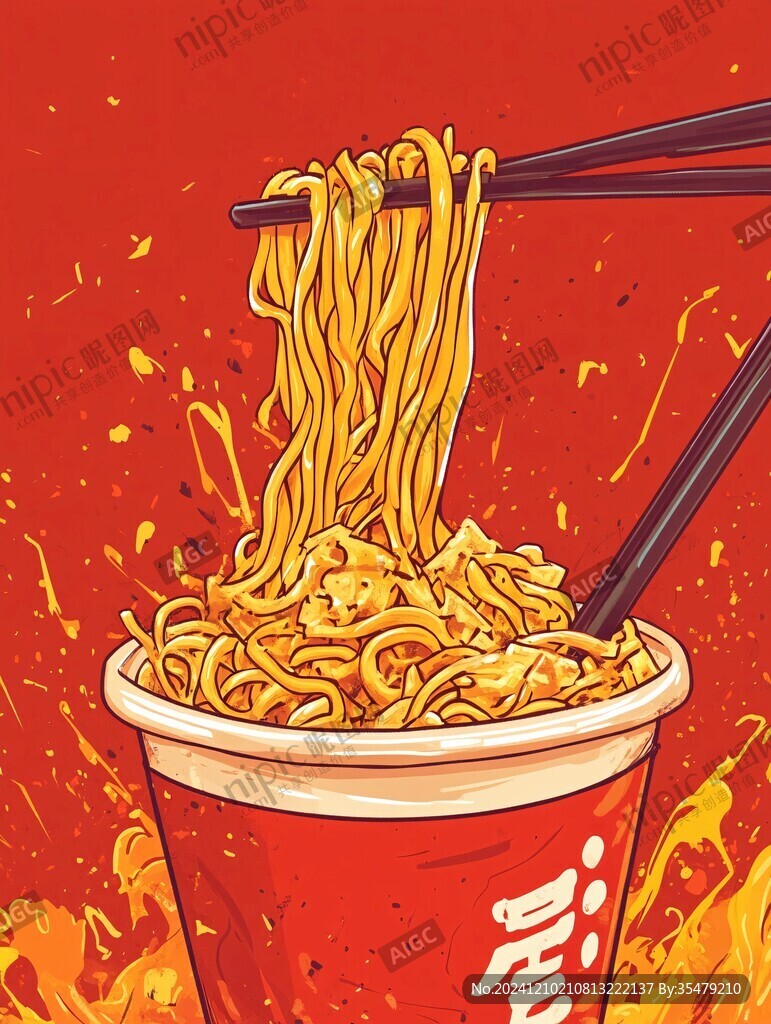 熱干面插畫