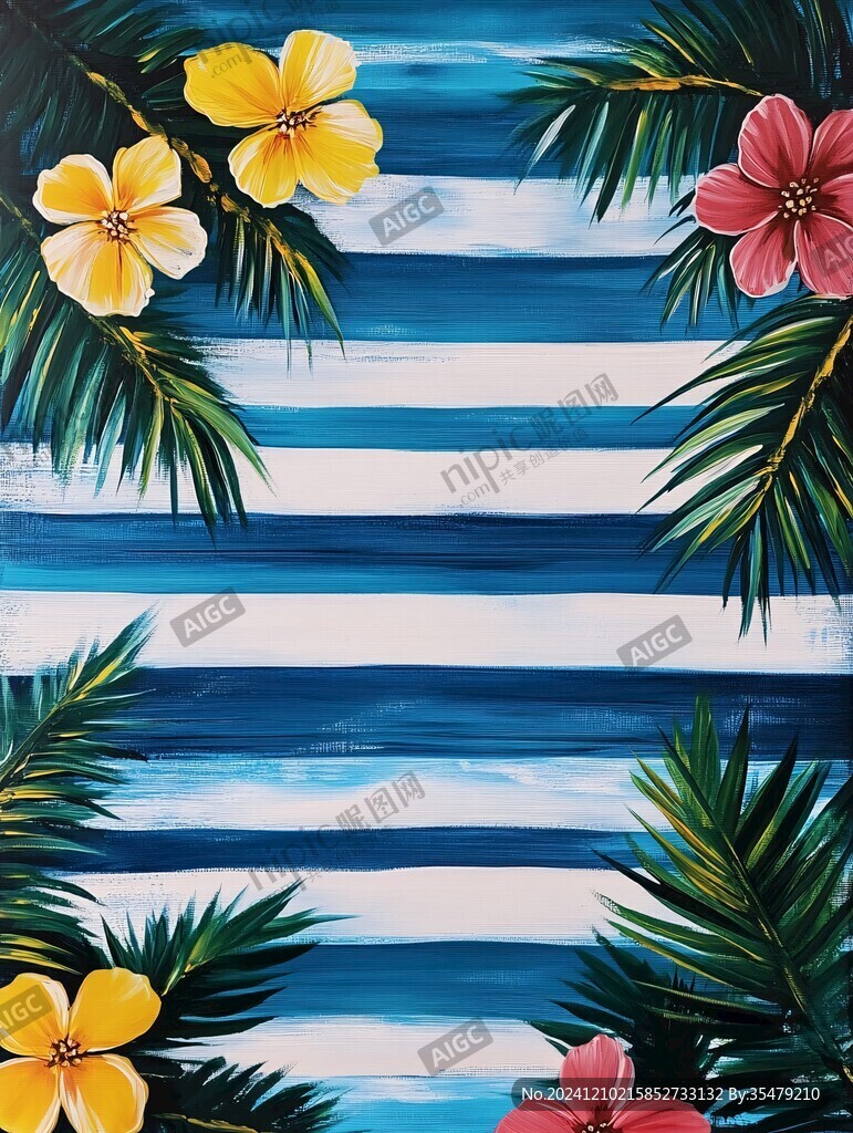 大海條紋漸變印花