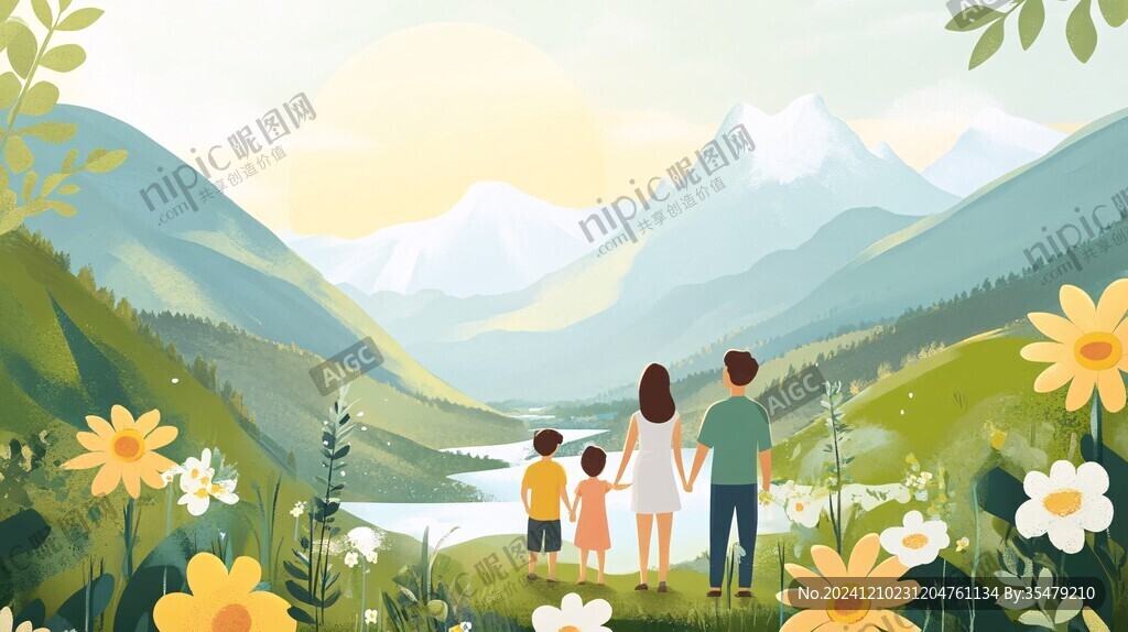 一家人插畫