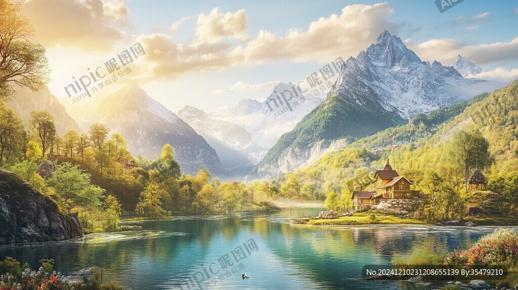 暖調(diào)山水風(fēng)景