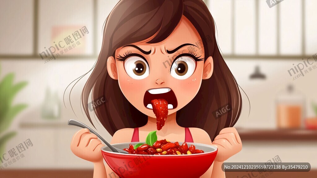 美女小龍蝦插畫