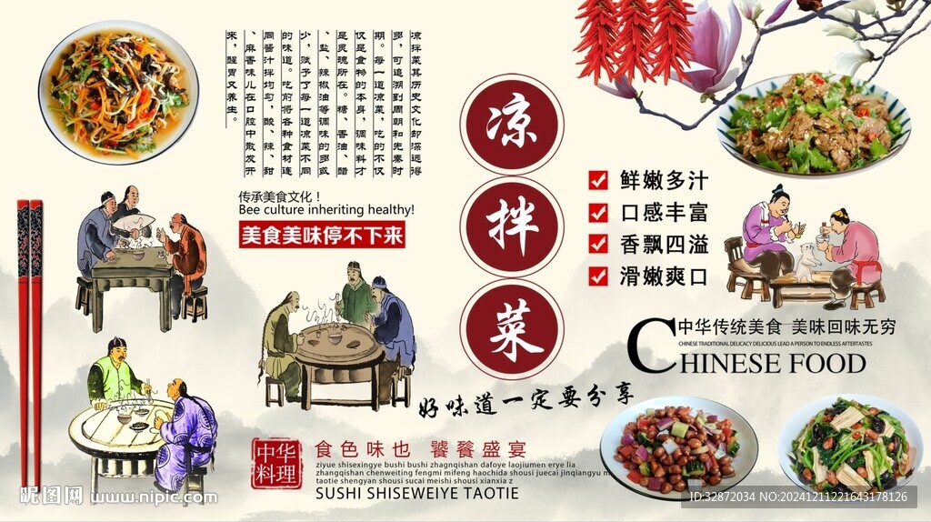 涼拌菜背景墻