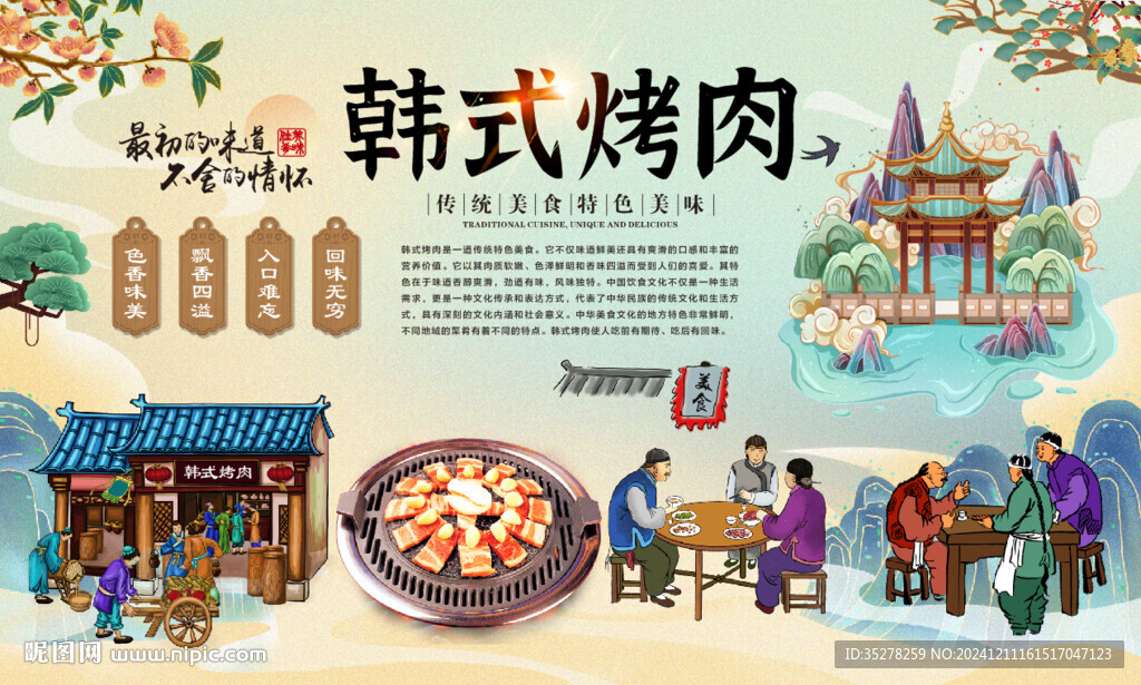 韓式烤肉背景
