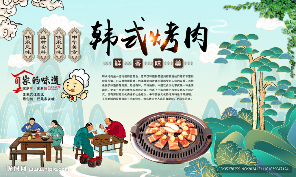 韓式烤肉背景