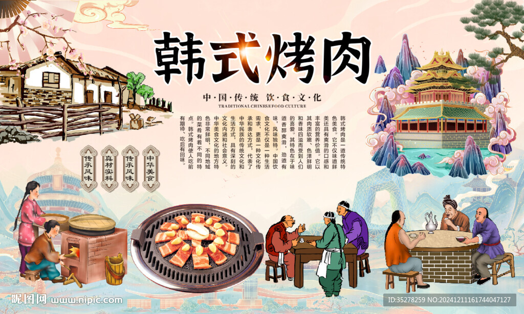 韓式烤肉背景