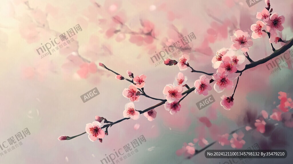 唯美夢幻梅花林