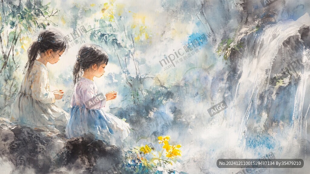 意境兒童插畫
