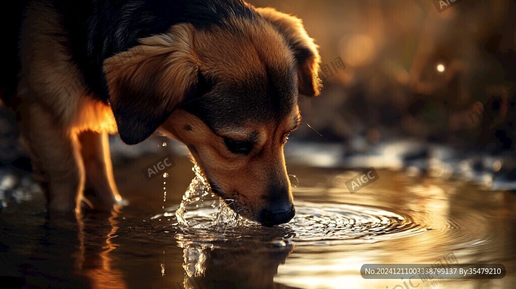 抖水的狗狗