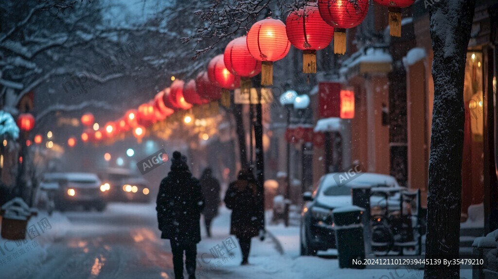 唯美雪夜