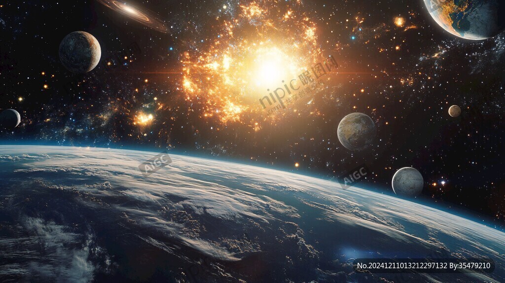 唯美宇宙會議背景