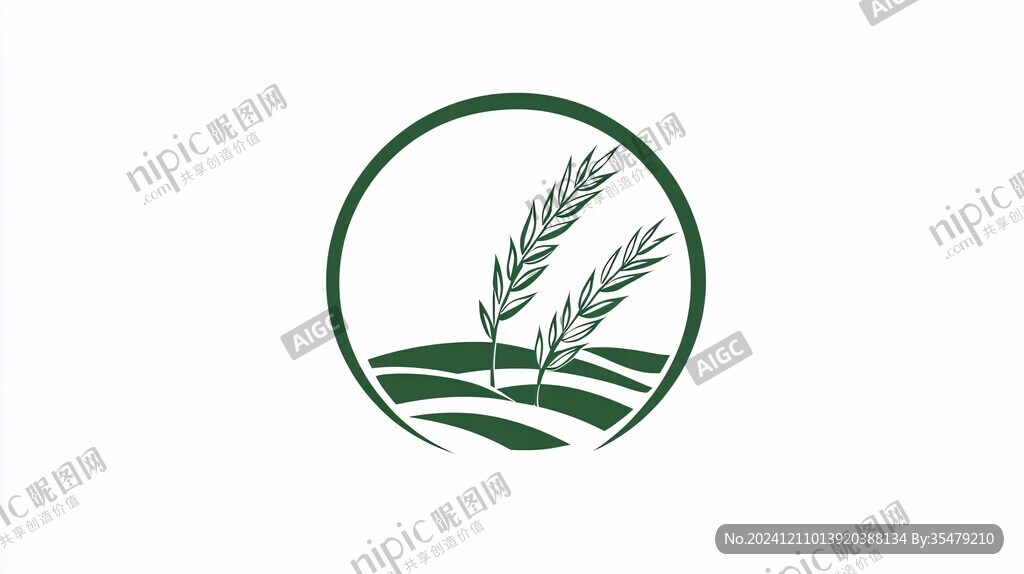 麥穗田野圖標(biāo)logo