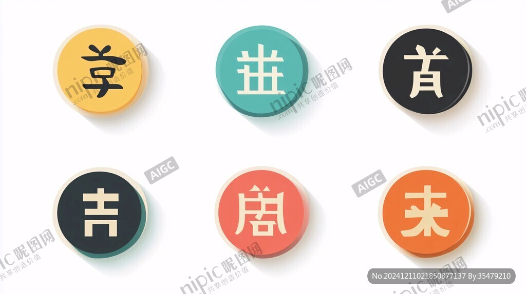 五谷豐登圓形字
