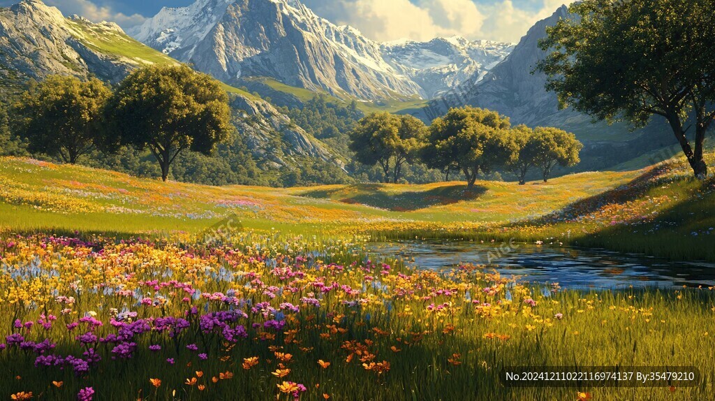 唯美花田場(chǎng)景