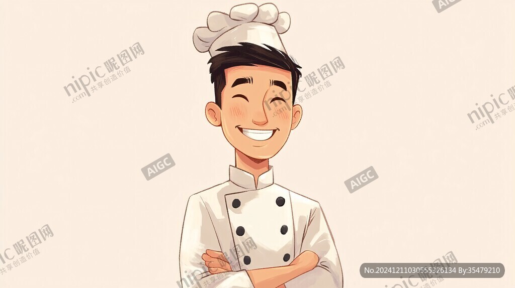 男廚師插畫