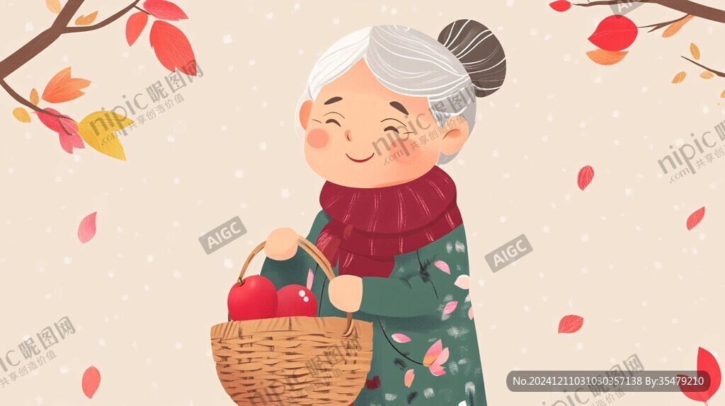 奶奶插畫