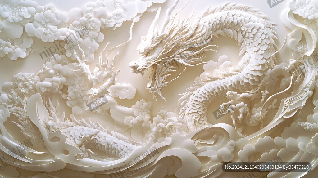 浮雕白龍