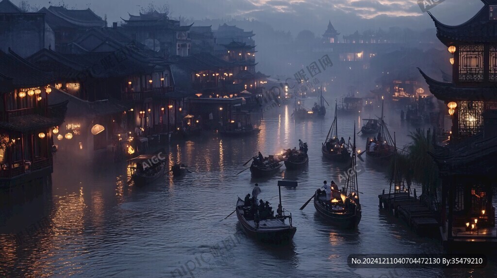 江南古鎮唯美夜景