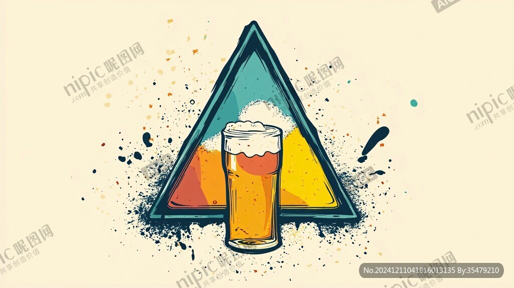 啤酒插畫