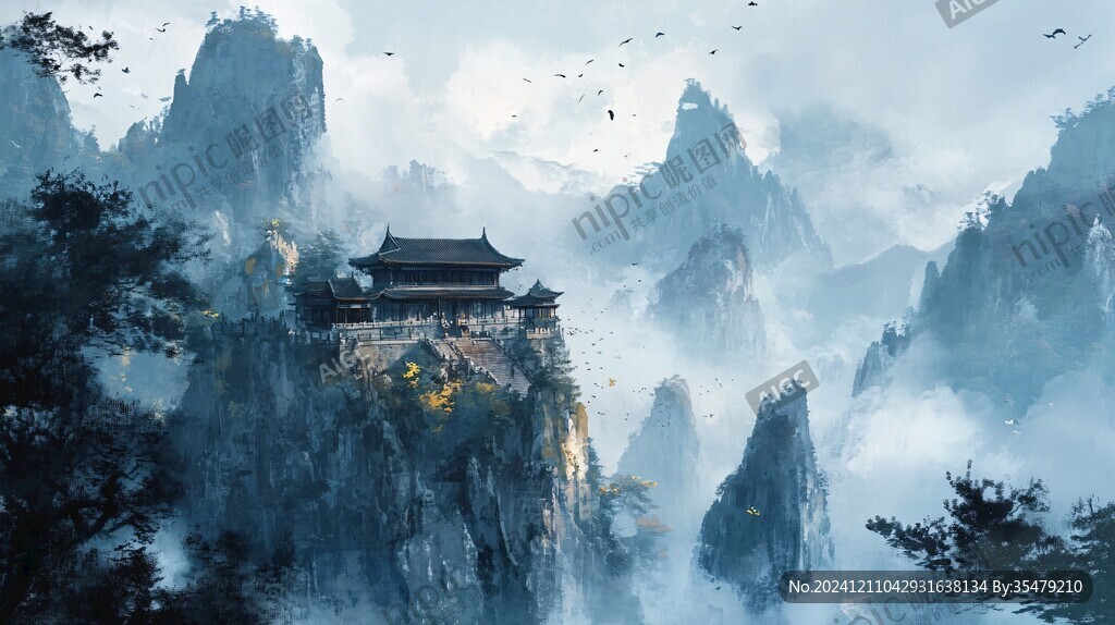 古風(fēng)山水場(chǎng)景