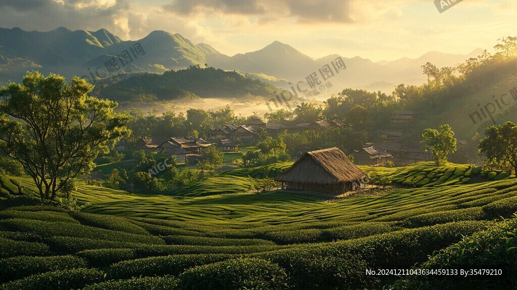茶山日落
