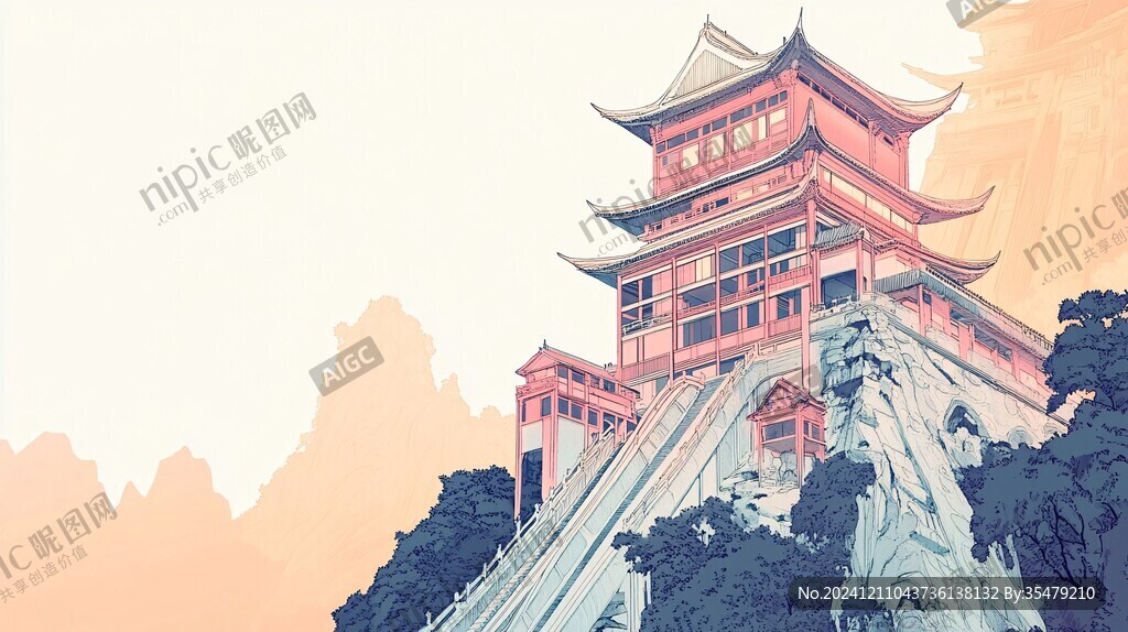 黃鶴樓插畫