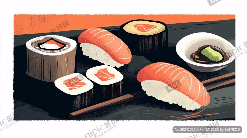 壽司插畫