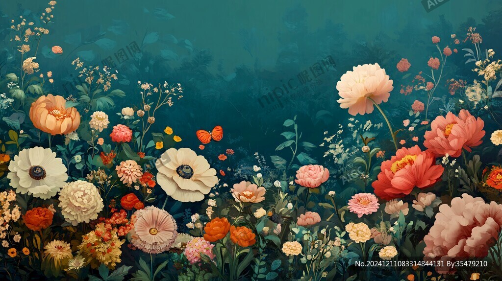 夢幻花卉場景