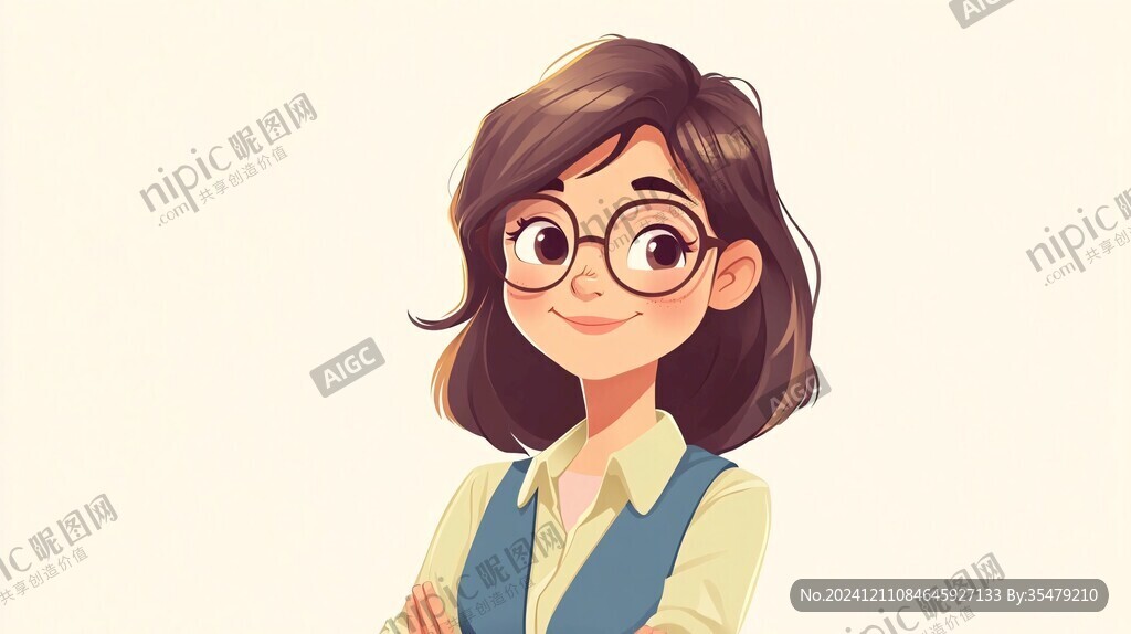 女講師教師插畫