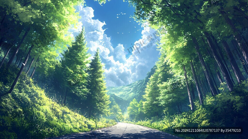 林中小道壁紙