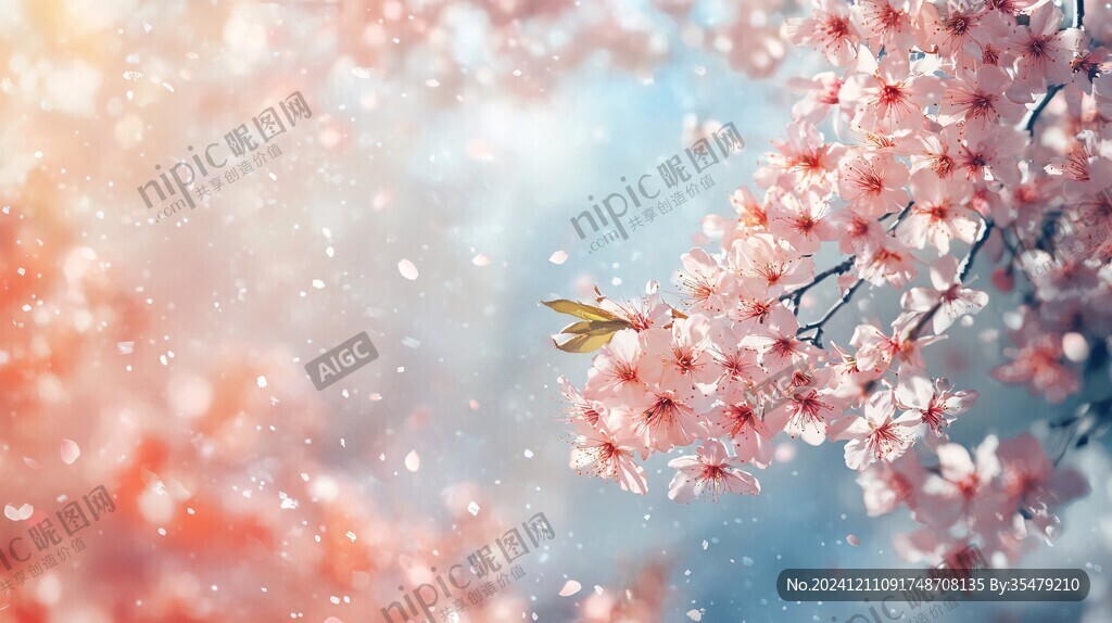 唯美櫻花背景