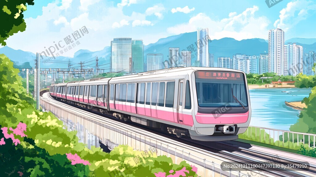 地鐵插畫
