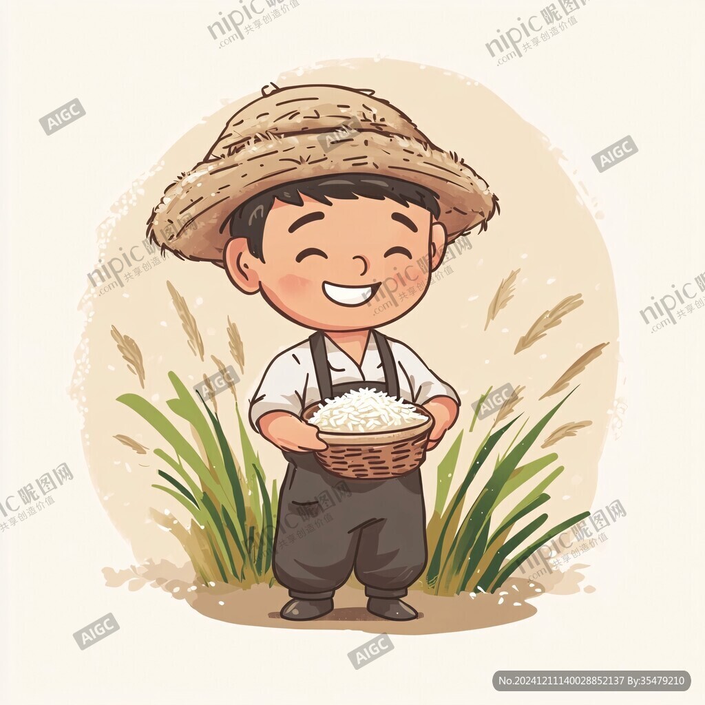 農(nóng)民雜糧插畫