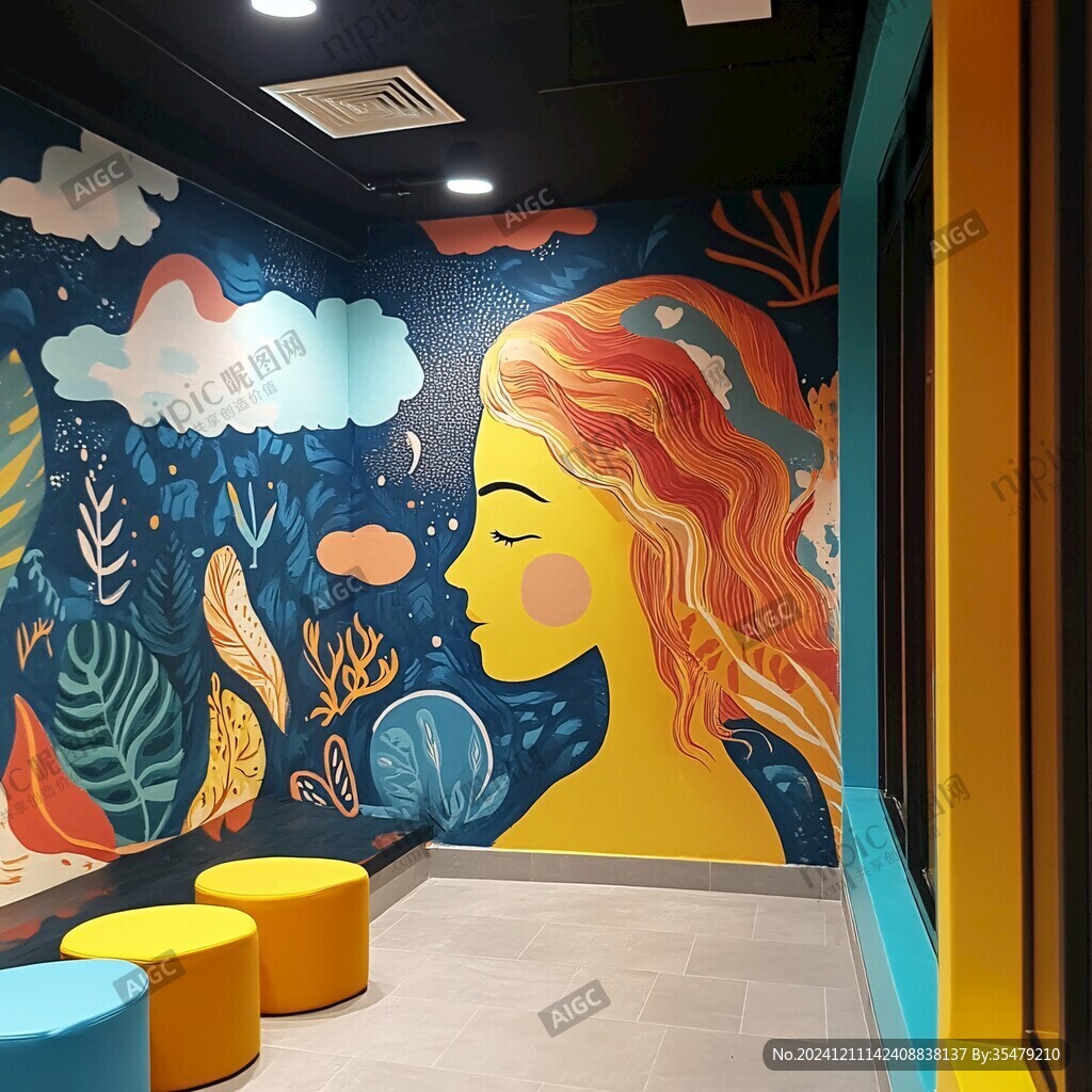 洗浴店墻繪設(shè)計(jì)