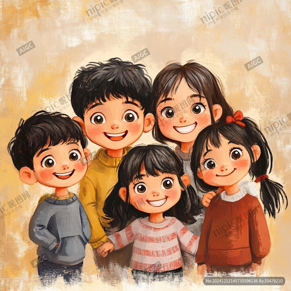 全家福插畫